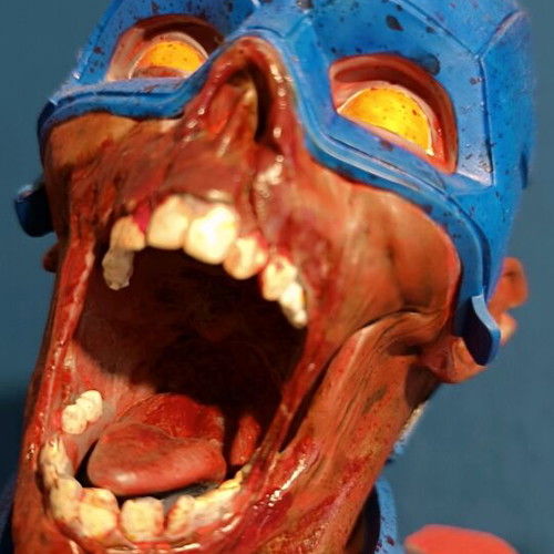 Captain America Zombie Bust handmade resin collectible