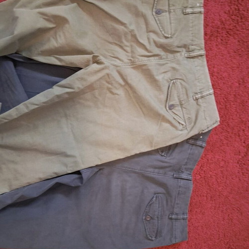 American Eagle chino pants used, gray and green khaki, size 32x34, set of 2