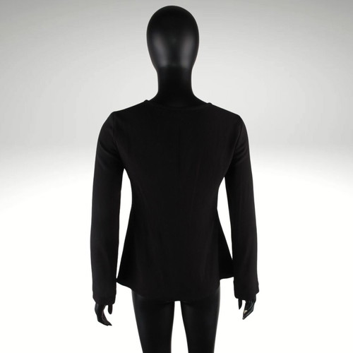 MarcCain blouse black V-neck size 2 S-M like new