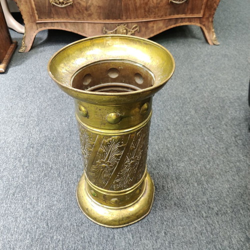 Antique brass umbrella stand used