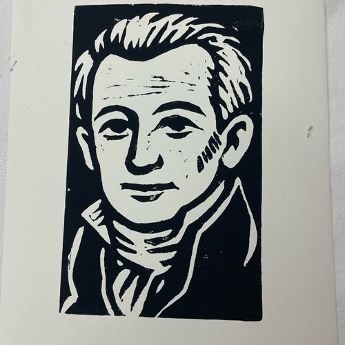 Kapodistrias linoleum print new with numbering and signature