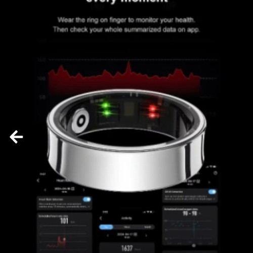 Smart Ring R10M New Waterproof with Pulse and Blood Pressure Monitor