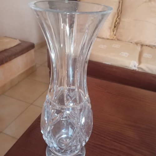 Crystal vase new, height 39 cm