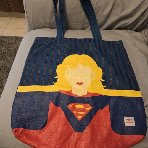 Supergirl Book Tote like new, blue