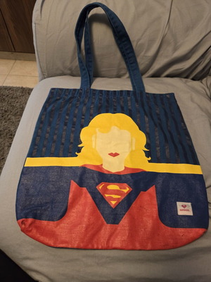 Supergirl Book Tote like new, blue