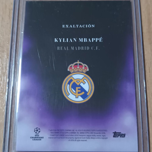 Kylian Mbappé Topps Simplicidad Exaltación 49/50 Real Madrid CF card