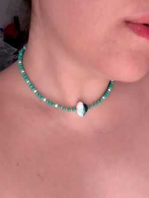 Turquoise necklace new made of stainless steel