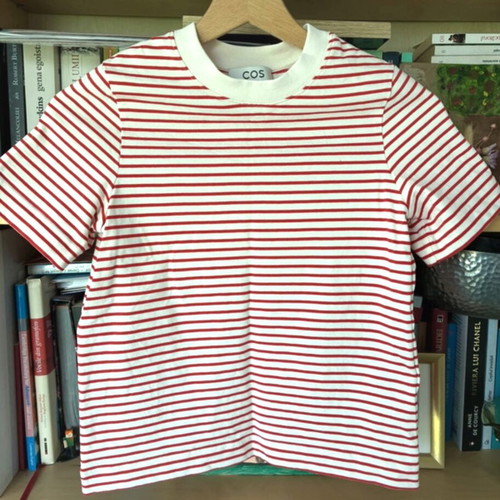 COS striped t-shirt XS like new, white and red