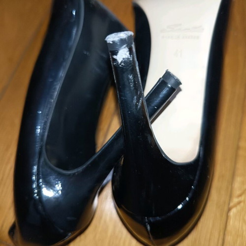 Sante patent leather pointed pumps size 41 used, 10cm heel