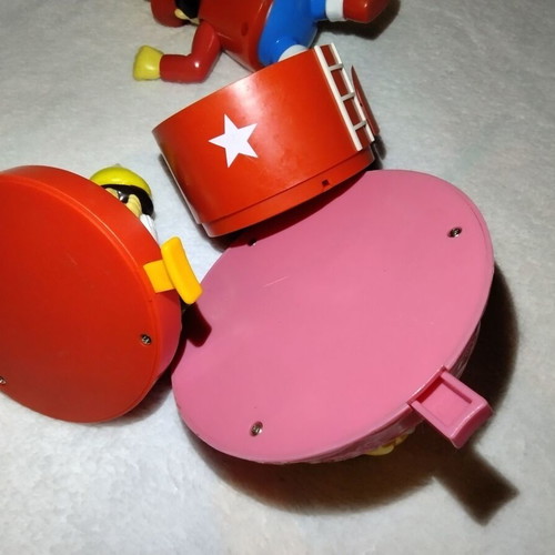 Vintage retro mechanical toy figures set used