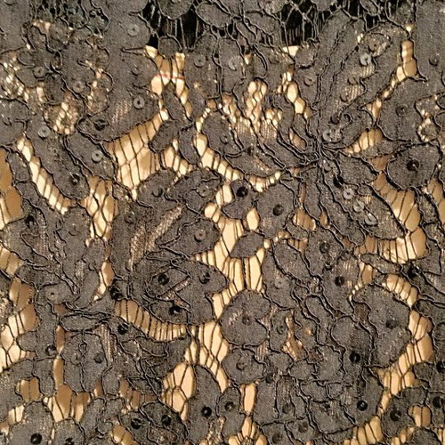 Lace dress used, Italian, black, A-line, size S