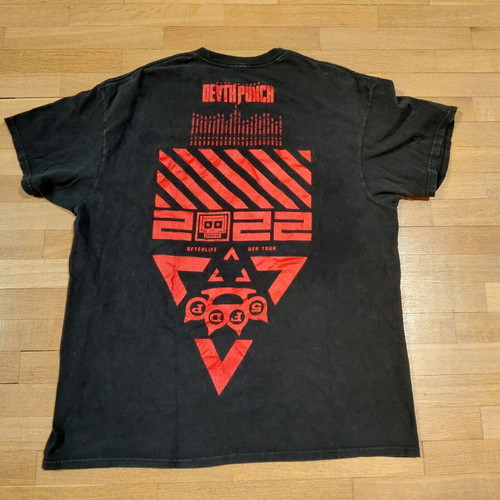 Five Finger Death Punch Album Afterlife USA Tour shirt like new, size L, black and red