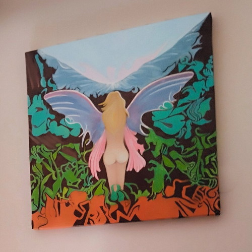 Eloy Colours painting with acrylic on 60x60 canvas