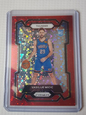 Panini Prizm 2023-24 Vasilije Micic RC Red Fast Break card new
