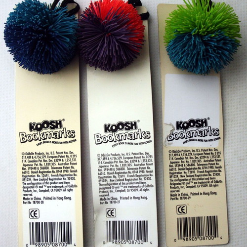 Koosh ball bookmarks vintage 90's Oddz On new, pack of 3