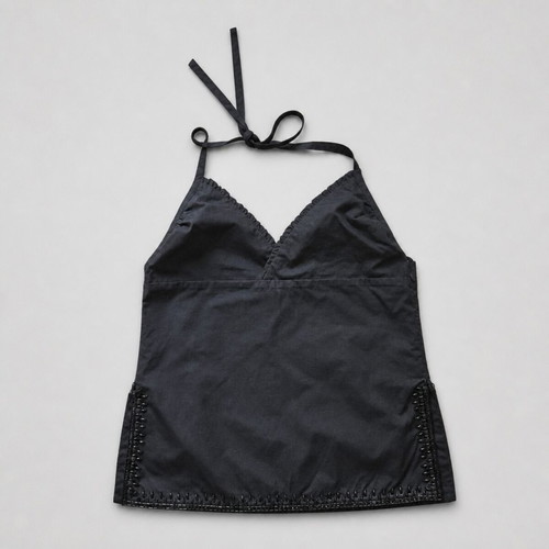 Dsquared2 summer black top with open back like new, cotton