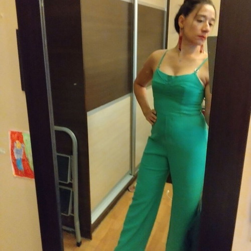 Mango jumpsuit small size, green