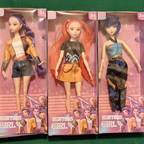 Demon Hunters set of 3 children's dolls Rumi Mira Zoey