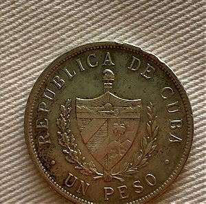 Cuba silver pesos year 1933 - Rare !!!!