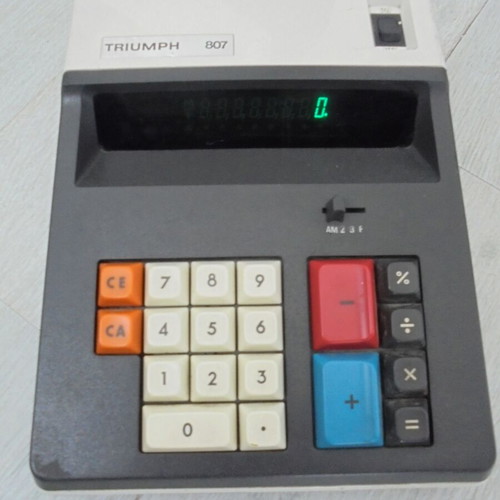 Triumph 807 desktop calculator used retro office equipment
