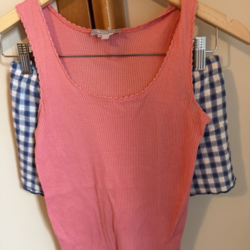 Massimo Dutti women's pajama set like new, blue and pink, size M