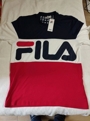 Fila Tshirt original XL new, 100% cotton, white red navy