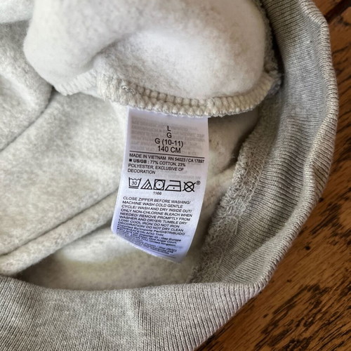 GAP Kids Hoodie Grey with Pink Details Size L 10-11 Years Like New