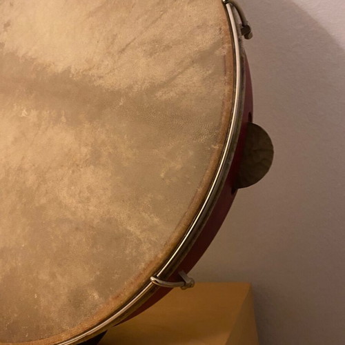 Bendir Percussion Like New With Genuine Leather