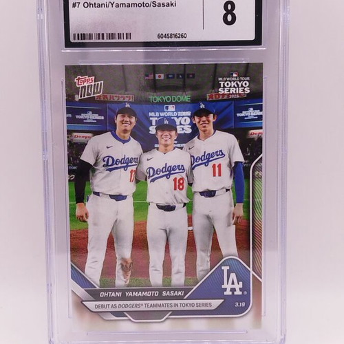 2025 Topps Now Ohtani Yamamoto Sasaki CGC 8 baseball card