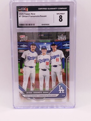 2025 Topps Now Ohtani Yamamoto Sasaki CGC 8 baseball card