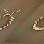  Χειροποίητο βραχιόλι macrame ρυθμιζόμενο με χρυσές χαντρουλες