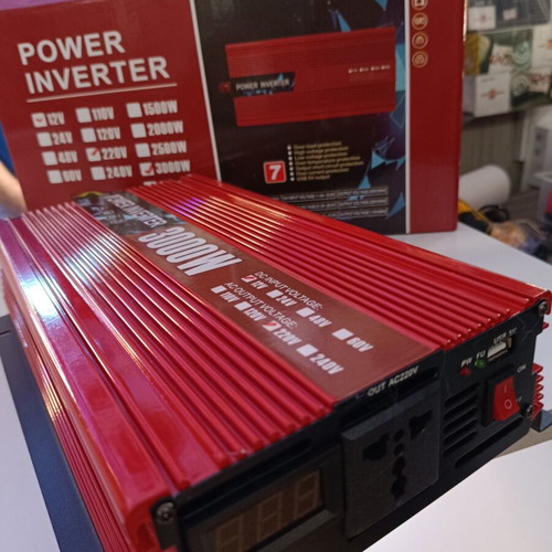 Inverter Αυτοκινήτου 3000W Νέος Μετατροπέας 12V DC σε 230V AC