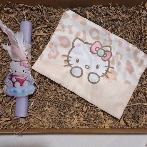 Hello Kitty candle and pouch set new