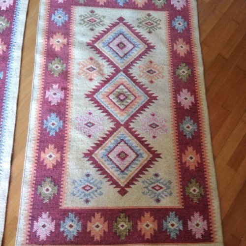Set of kilims like new, 2 pieces with dimensions 1.97x72 and 1.25x72
