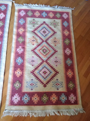 Set of kilims like new, 2 pieces with dimensions 1.97x72 and 1.25x72