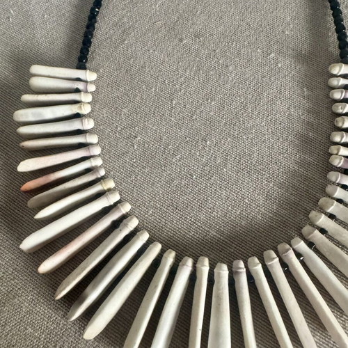 Sharra Pagano necklace like new with tourmaline and bone