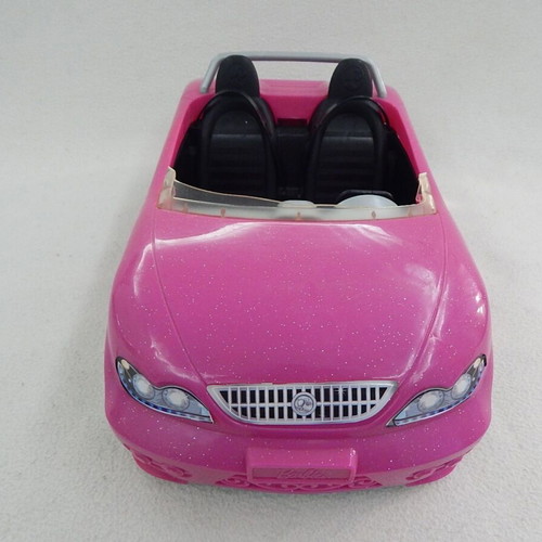 Barbie Mattel pink children's toy car used, broken windshield