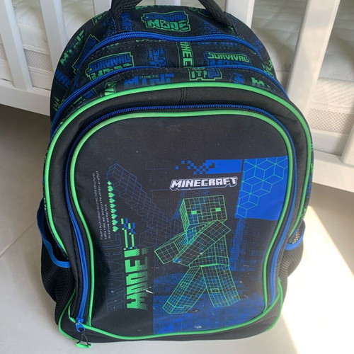 Gim Minecraft School Backpack like new, black