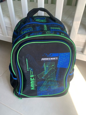 Gim Minecraft School Backpack like new, black