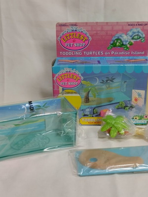 Littlest Pet Shop Toddling Turtles on Paradise Island Kenner 1992 new