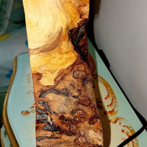 Handmade Table Lamp from Wild Mulberry Wood like new