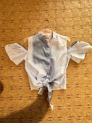Evita striped blue and white girls' blouse, size 5