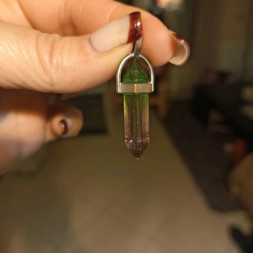 Decorative crystals used for neck, pack of 2, off-white and transparent