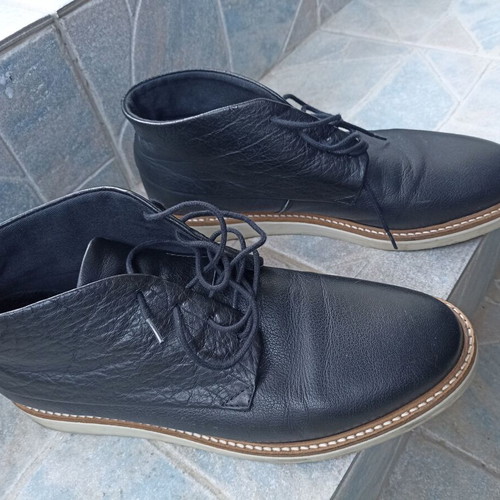 Men's black leather boots size 44 like new