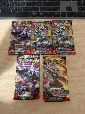 Pokemon Pitch Black booster packs, 5 pcs