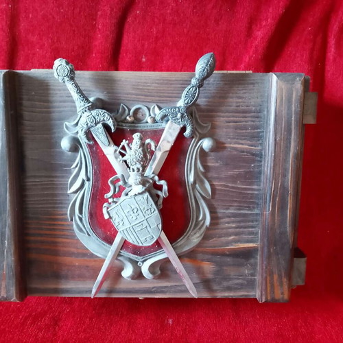 Collectible wooden Chivas Recal 12 whisky box used 1970-1980