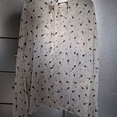 Denny Rose blouse long sleeve like new, black and white