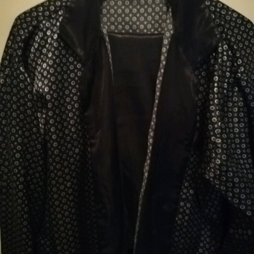 Men's satin pajama large black and blue like new