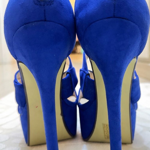 Blue platforms size 37 mint condition, 15 cm heel