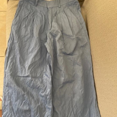Zara Formal Set Top and Wide-Leg Pants Like New Blue